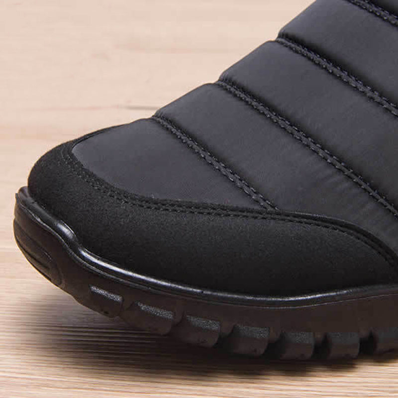 Winterstiefel für Männer wasserdicht warme Schuhe mit Plüsch-Reißverschluss-Design