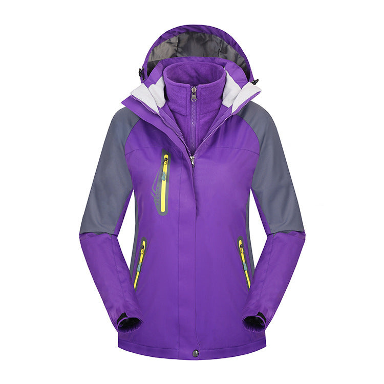 Damenmode Einfache Fleece Wasserabweisende Jacke