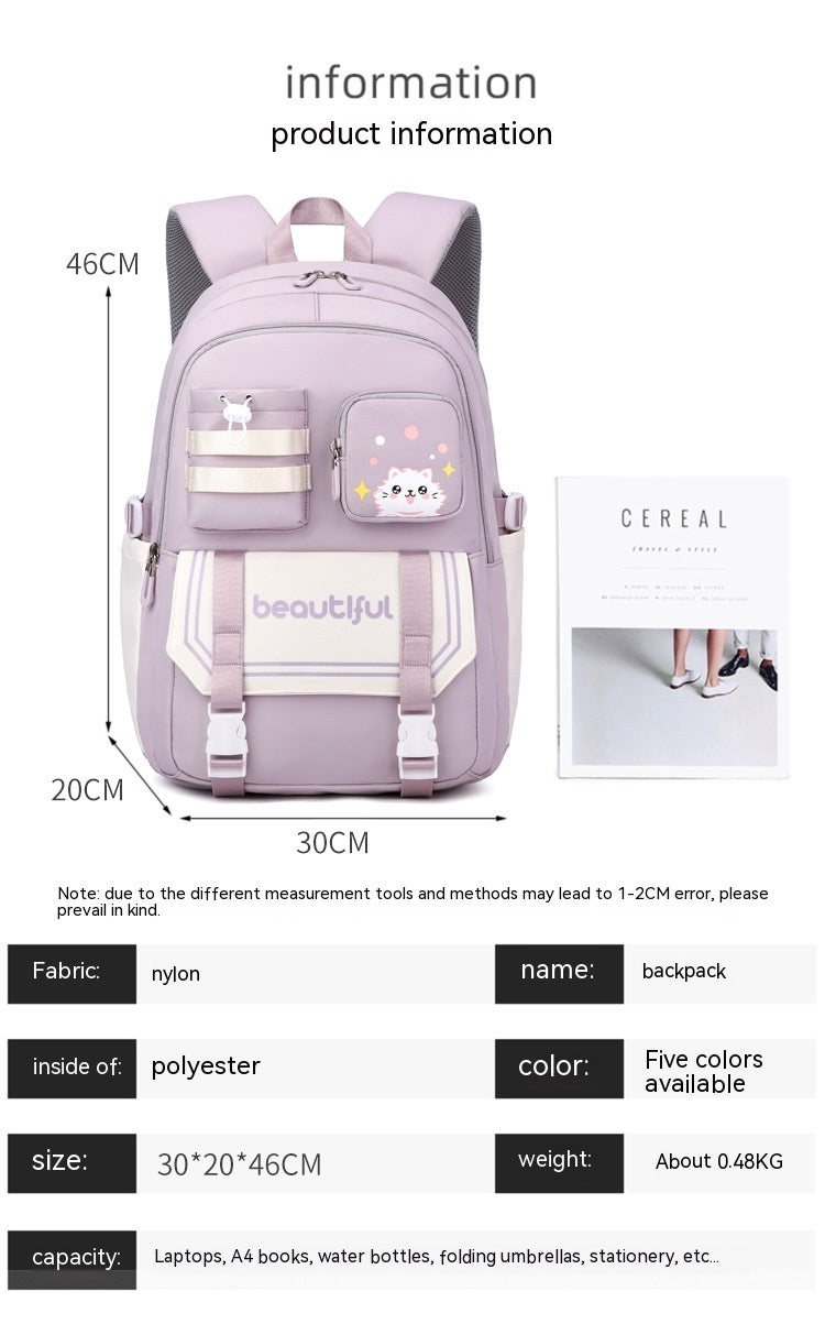 Großer Schultasche für Grundschulmädchen