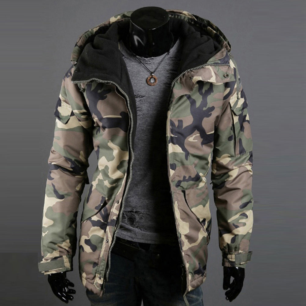 Zipper lässig Sport Kapuzen jacke aus Baumwolle gepolstert