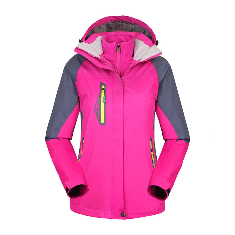 Damenmode Einfache Fleece Wasserabweisende Jacke