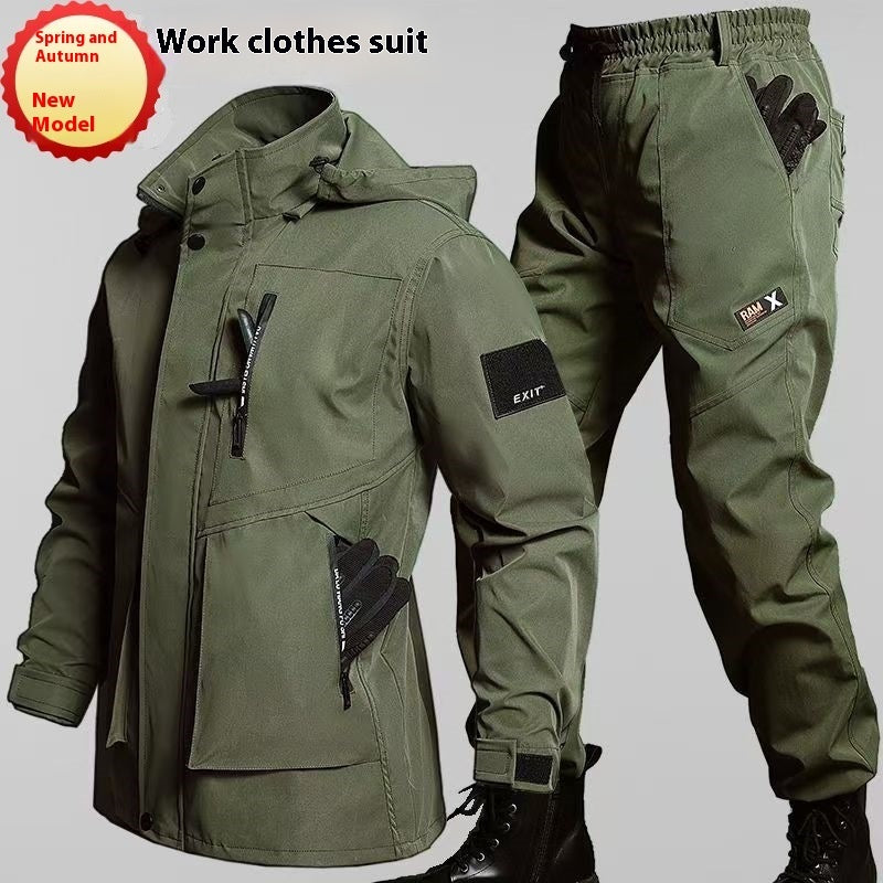 Herbst- und Winter-Fleece-gefütterte wasserdichte Jacke Anzug
