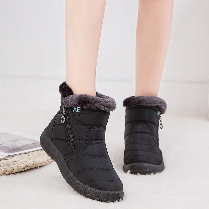 Wasserdichte Schneestiefel Plüsch Warme Winterschuhe Legere Leichte Knöchelstiefel