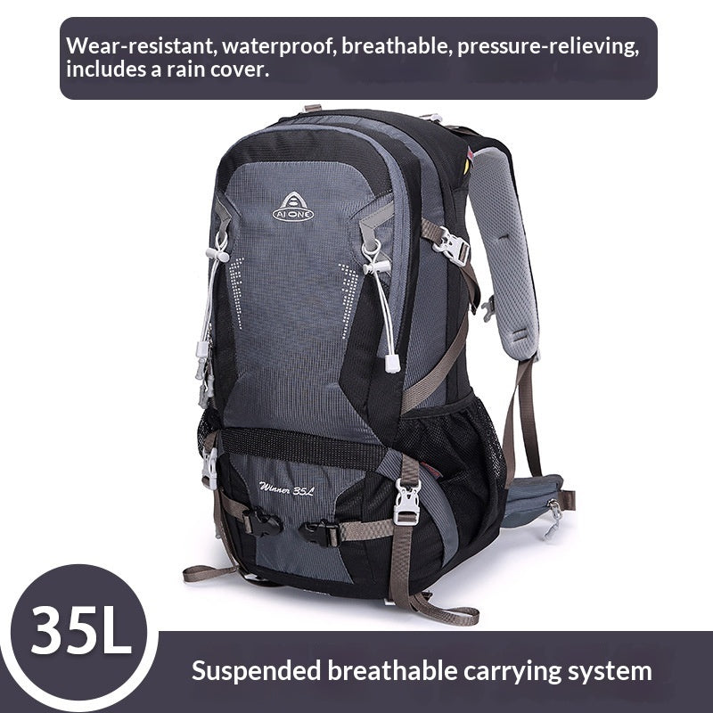 Ai Wang Outdoor Sports Wander- und Trekking-Multifunktionsrucksack aus ultraleichtem Oxford-Gewebe, Unisex, 35 Liter Fassungsvermögen