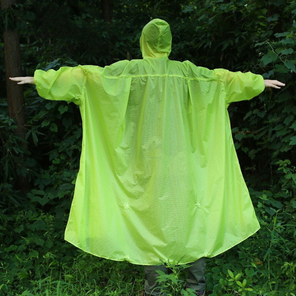 Outdoor backpack raincoat