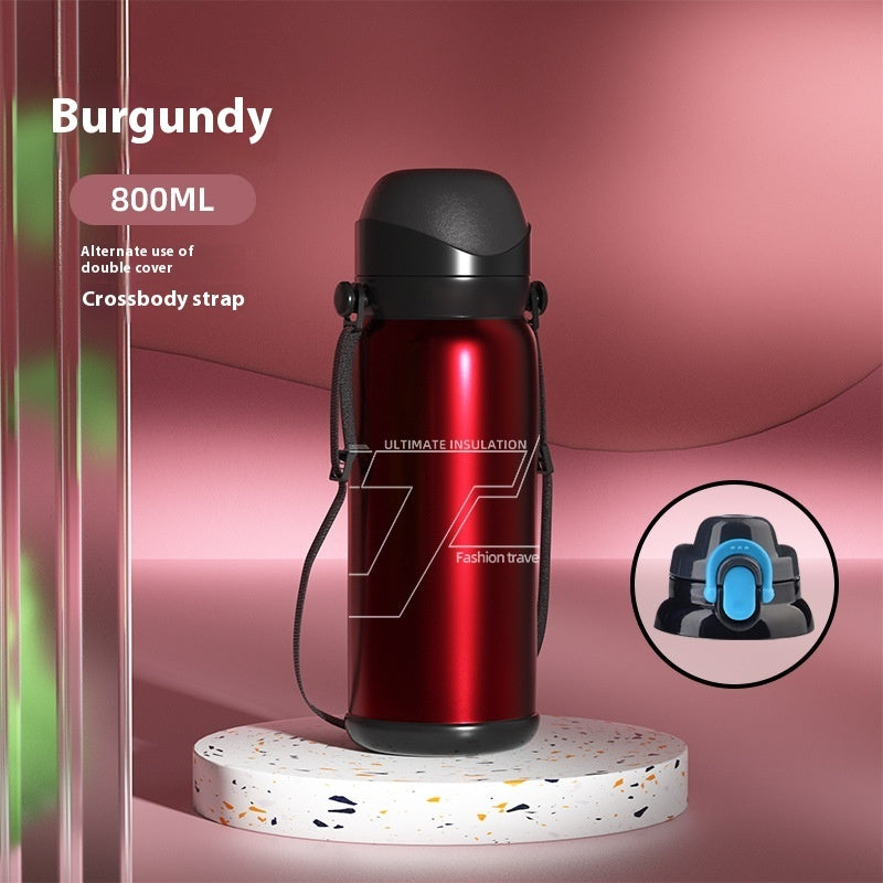 Outdoor Large Capacity Travel Pot Hard Core Drop-resistant Vacuum Mug Stainless Steel