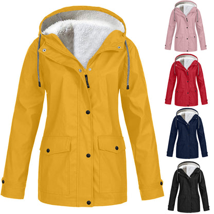 Outdoor-Jacke mit Kapuze Fleece Jacke mit Bergsteigen