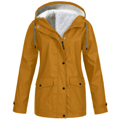 Outdoor-Jacke mit Kapuze Fleece Jacke mit Bergsteigen