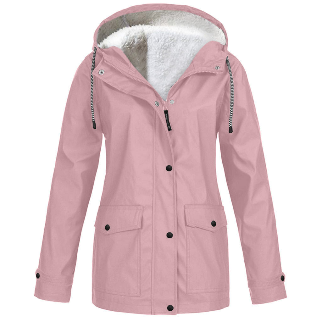 Outdoor-Jacke mit Kapuze Fleece Jacke mit Bergsteigen