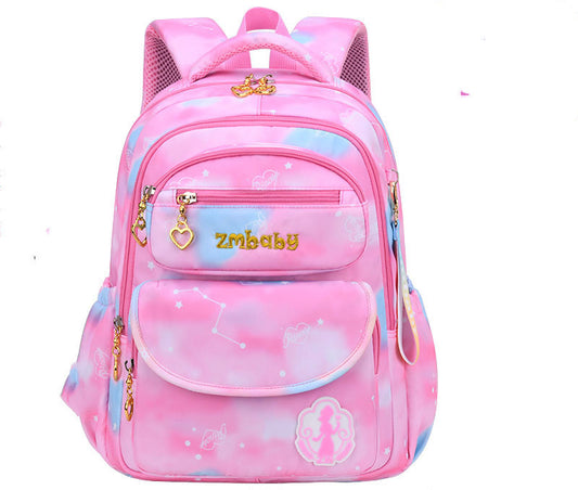 Kamida Grundschul-Schultasche, weiblich, süßer Farbverlaufsrucksack, 1–3–6 Klasse, große Kapazität