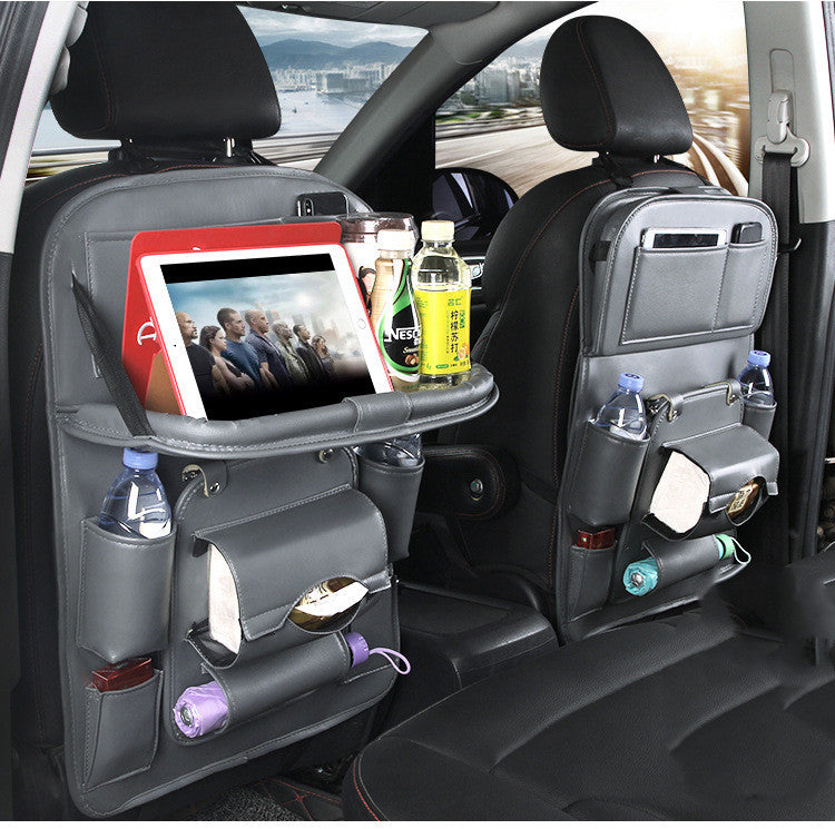 PU-Leder Auto-Aufbewahrungstasche Multifunktions-Sitz-Rückenablage Hängetasche Wasserdichter Auto-Organizer Auto-Innenausstattung