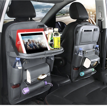 PU-Leder Auto-Aufbewahrungstasche Multifunktions-Sitz-Rückenablage Hängetasche Wasserdichter Auto-Organizer Auto-Innenausstattung