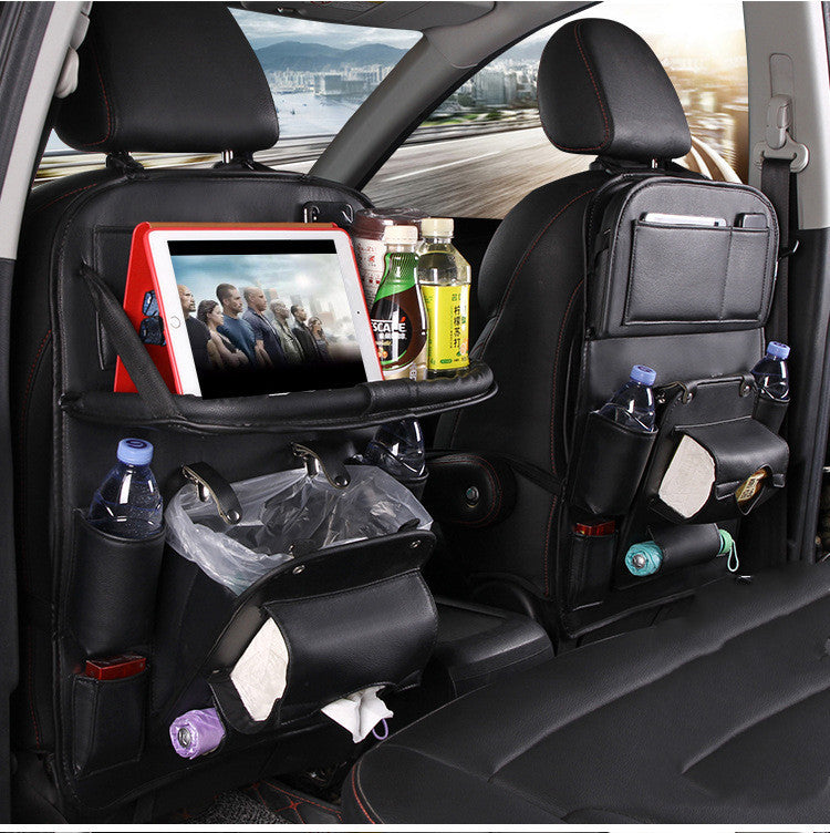 PU-Leder Auto-Aufbewahrungstasche Multifunktions-Sitz-Rückenablage Hängetasche Wasserdichter Auto-Organizer Auto-Innenausstattung