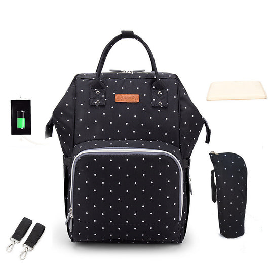 Hot Selling Double Shoulder Mummy Bag Large Capacity Mother Baby Bag Multi Function Mummy Bag