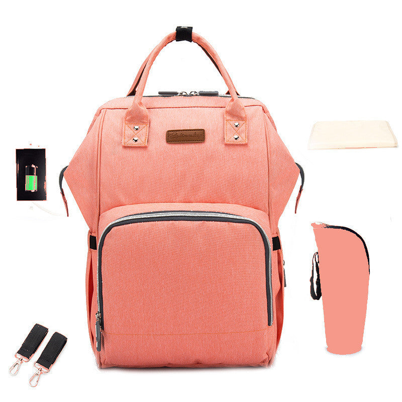 Hot Selling Double Shoulder Mummy Bag Large Capacity Mother Baby Bag Multi Function Mummy Bag