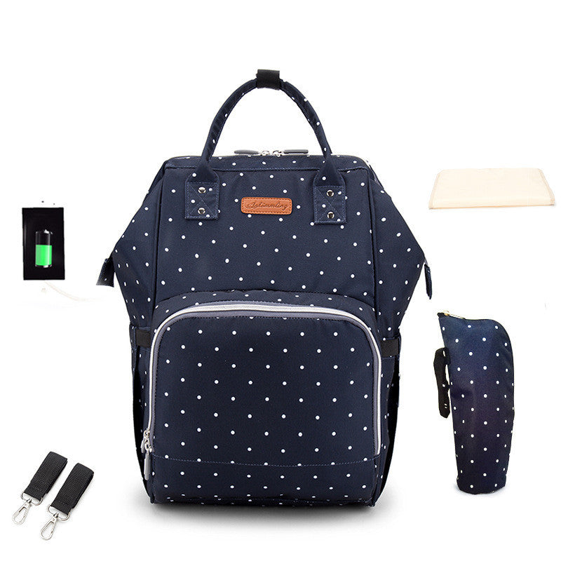 Hot Selling Double Shoulder Mummy Bag Large Capacity Mother Baby Bag Multi Function Mummy Bag