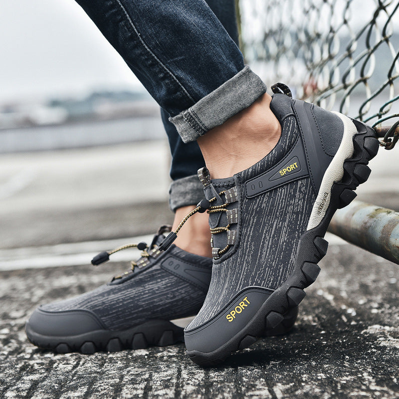 Outdoor Men's Hiking Shoes Waterproof Canvas Casual