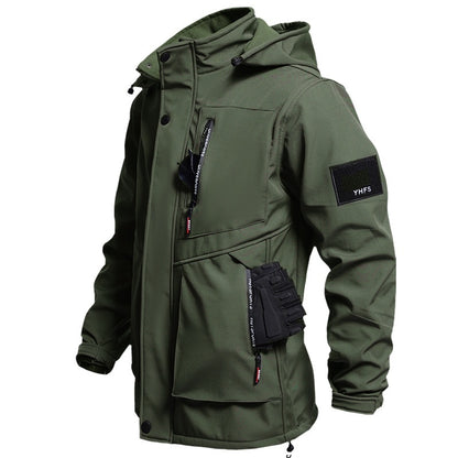 Herbst- und Winter-Fleece-gefütterte wasserdichte Jacke Anzug
