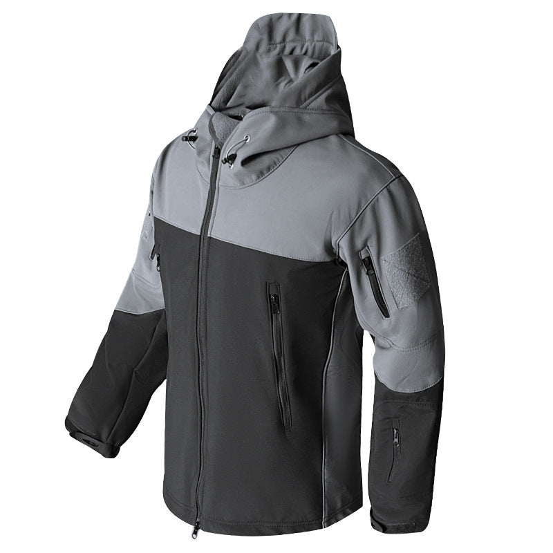 Wasserdichte Softshell-Jacke Haifischhaut-Optik - Winddicht Outdoor Reitjacke