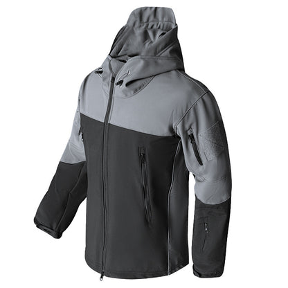 Wasserdichte Softshell-Jacke Haifischhaut-Optik - Winddicht Outdoor Reitjacke