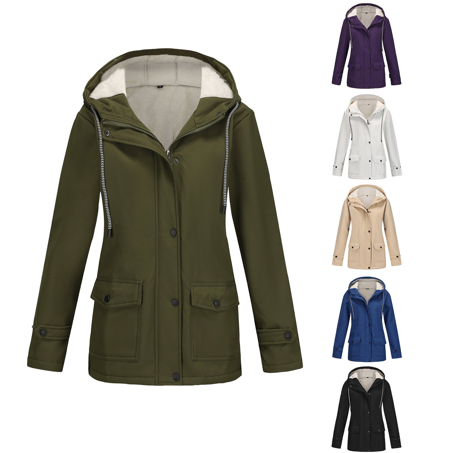 Damen Anorak Komposit Fleece-gefütterte wasserdichte Jacke
