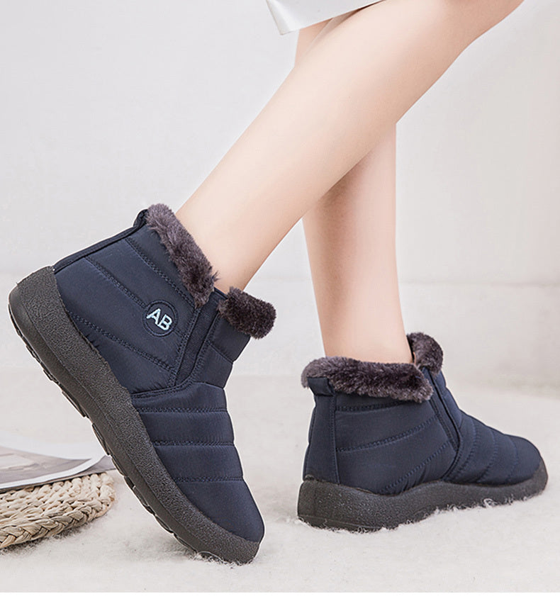 Wasserdichte Schneestiefel Plüsch Warme Winterschuhe Legere Leichte Knöchelstiefel