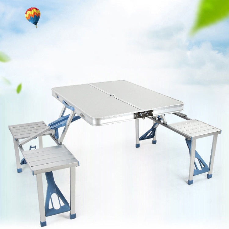 “Outdoor Klapptisch und Stuhl Set aus Aluminium - Ideal für Camping, Grillen und Haushalt