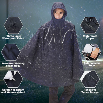 Regenmantel Poncho für Erwachsene Outdoor Mode Regenmantel