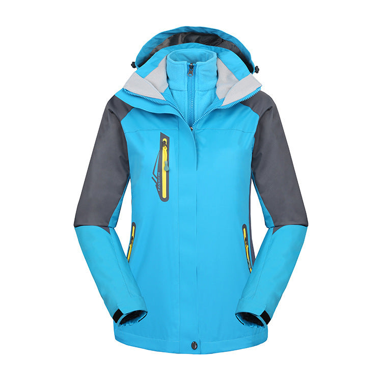 Damenmode Einfache Fleece Wasserabweisende Jacke