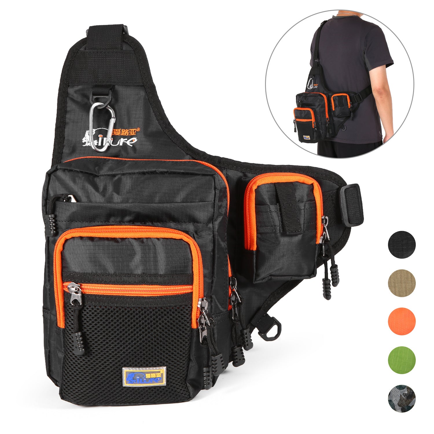 Wasserdichte Canvas Satteltasche - Multifunktionale Angeltasche für Fahrrad