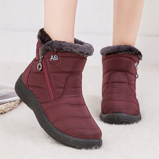 Wasserdichte Schneestiefel Plüsch Warme Winterschuhe Legere Leichte Knöchelstiefel