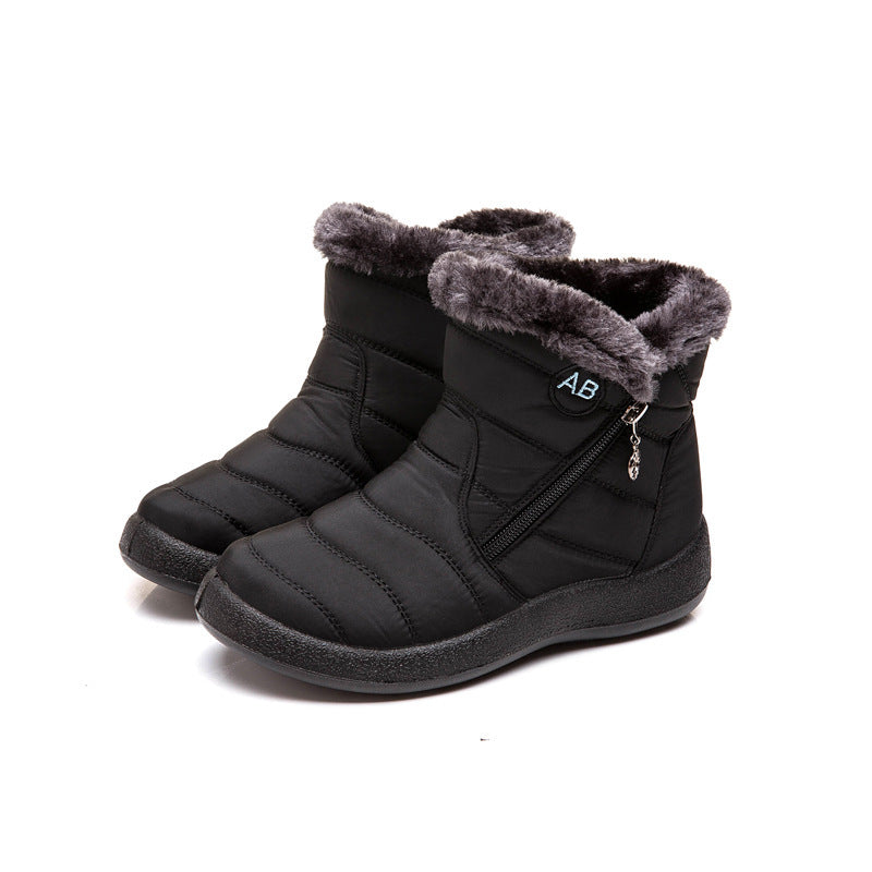 Wasserdichte Schneestiefel Plüsch Warme Winterschuhe Legere Leichte Knöchelstiefel