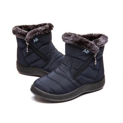 Wasserdichte Schneestiefel Plüsch Warme Winterschuhe Legere Leichte Knöchelstiefel