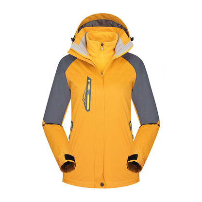 Damenmode Einfache Fleece Wasserabweisende Jacke