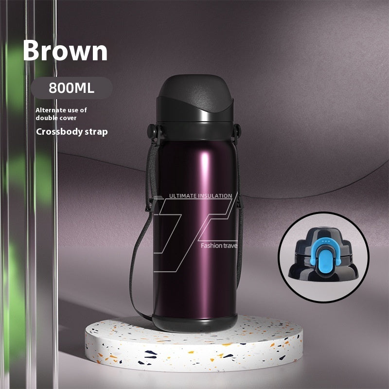 Outdoor Large Capacity Travel Pot Hard Core Drop-resistant Vacuum Mug Stainless Steel