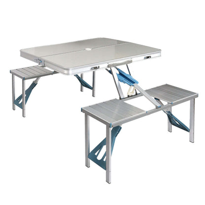 “Outdoor Klapptisch und Stuhl Set aus Aluminium - Ideal für Camping, Grillen und Haushalt