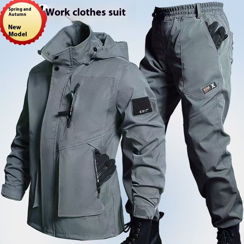 Herbst- und Winter-Fleece-gefütterte wasserdichte Jacke Anzug