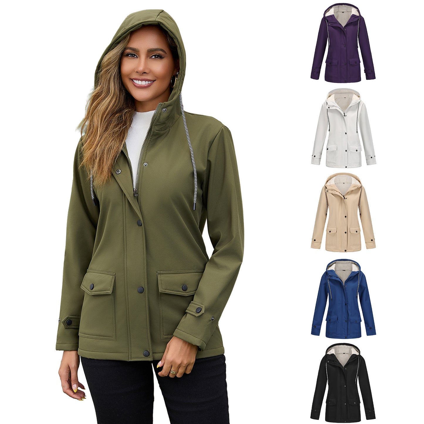 Damen Anorak Komposit Fleece-gefütterte wasserdichte Jacke