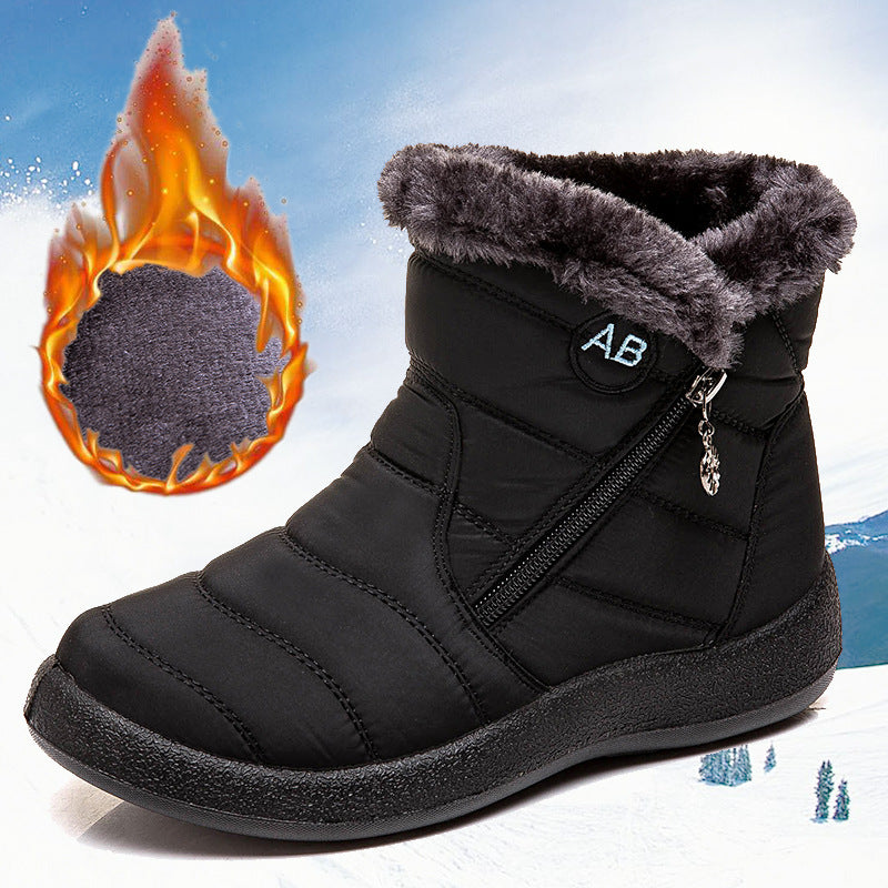 Wasserdichte Schneestiefel Plüsch Warme Winterschuhe Legere Leichte Knöchelstiefel