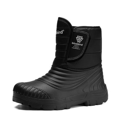 Winter Fleece Gefügte Gepolsterte Warm Halten High-Top Erhöhen Die Unterseite Herren Baumwollschuhe