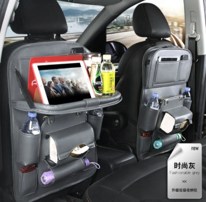 PU-Leder Auto-Aufbewahrungstasche Multifunktions-Sitz-Rückenablage Hängetasche Wasserdichter Auto-Organizer Auto-Innenausstattung