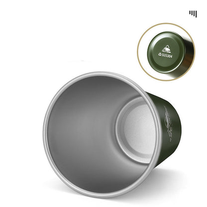 "Edelstahl Bierkrug 350ml - Outdoor Camping Becher Doppelwandig Isoliert"