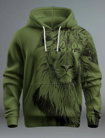 Modemarke Lion's Head 3D Hoodie Mode für Männer und Frauen