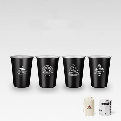 "Edelstahl Bierkrug 350ml - Outdoor Camping Becher Doppelwandig Isoliert"