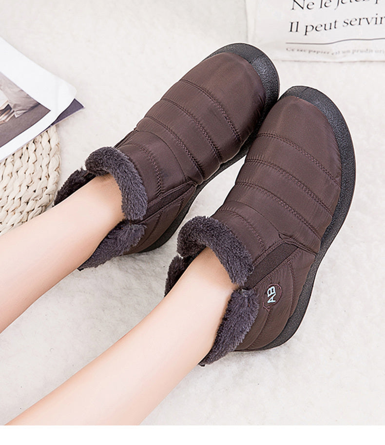 Wasserdichte Schneestiefel Plüsch Warme Winterschuhe Legere Leichte Knöchelstiefel