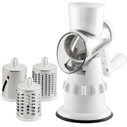 3-in-1 Gemüseschneider manuell – Reibe, Zerkleinerer & Mandoline