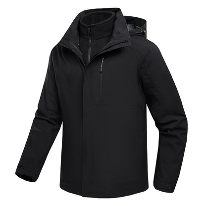 Drei-in-eins wasserdichte Fleece-gefütterte dicke Jacke