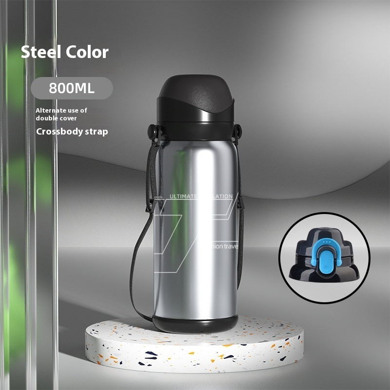 Outdoor Large Capacity Travel Pot Hard Core Drop-resistant Vacuum Mug Stainless Steel