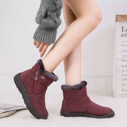 Wasserdichte Schneestiefel Plüsch Warme Winterschuhe Legere Leichte Knöchelstiefel