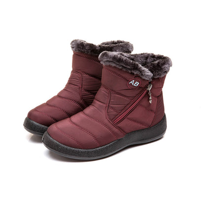Wasserdichte Schneestiefel Plüsch Warme Winterschuhe Legere Leichte Knöchelstiefel